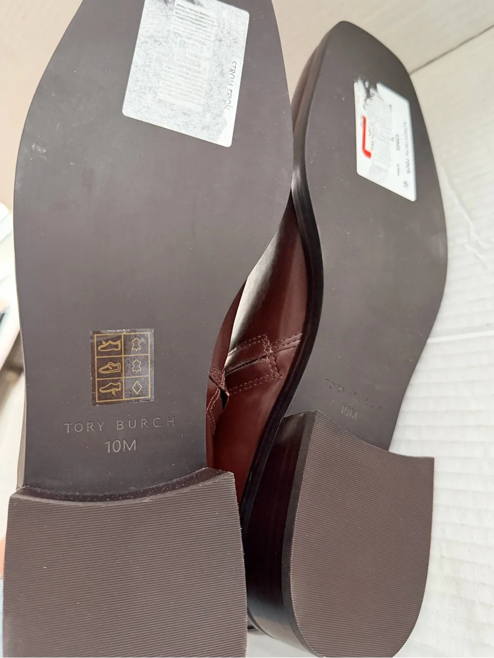 Tory Burch Everly Flat Boots Etrusco Calf Sierra Brown Leather 10